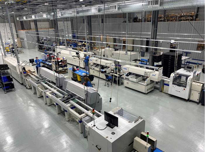 Overhead picture of Manufacturing Floor